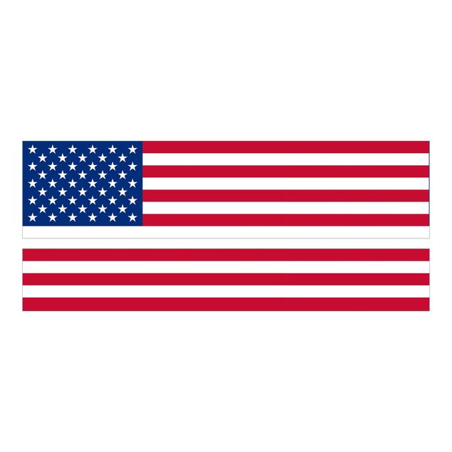 Papier adhésif pour meuble IKEA - Malm lit 180x200cm - Flag of America 1