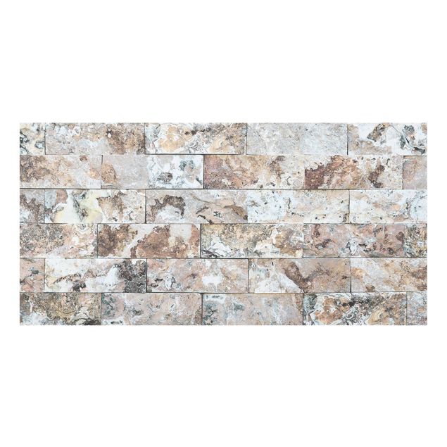 crédence cuisine en verre Mur de pierre naturelle en marbre