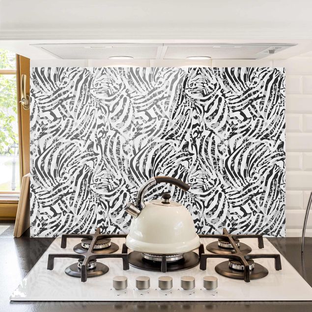 Déco mur cuisine Zebra Pattern In Shades Of Grey