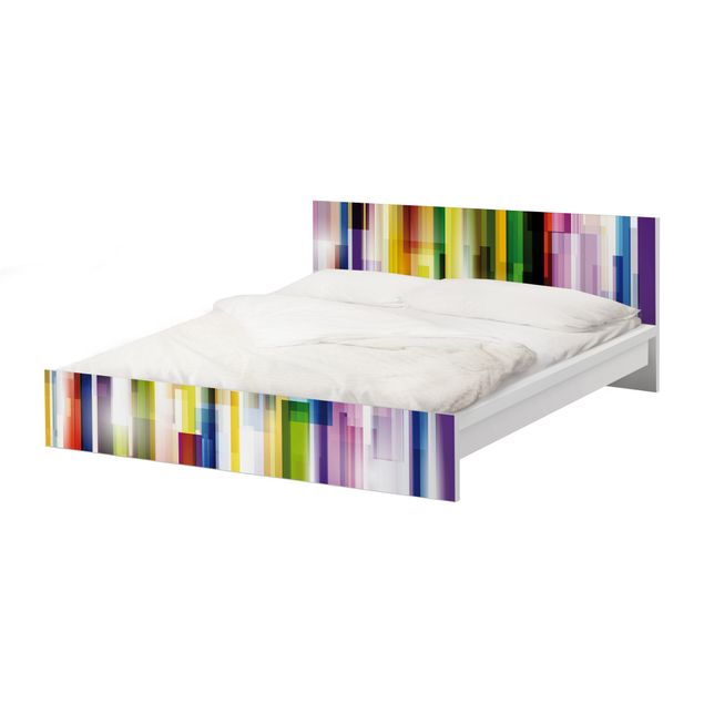 Papier adhésif pour meuble IKEA - Malm lit 140x200cm - Rainbow Cubes