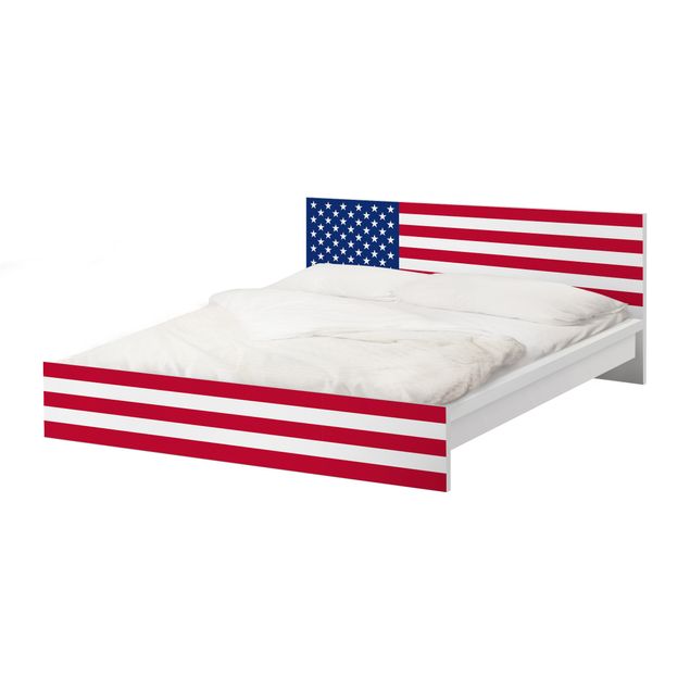 Papier adhésif pour meuble IKEA - Malm lit 160x200cm - Flag of America 1
