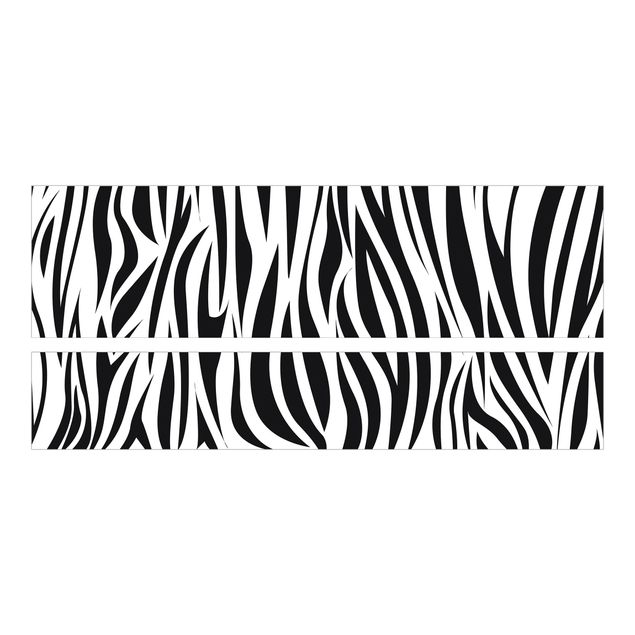 Papier adhésif pour meuble IKEA - Malm lit 160x200cm - Zebra Pattern