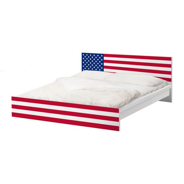 Papier adhésif pour meuble IKEA - Malm lit 180x200cm - Flag of America 1