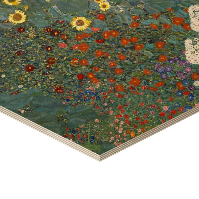 Tableaux en bois Gustav Klimt - Tournesols de jardin