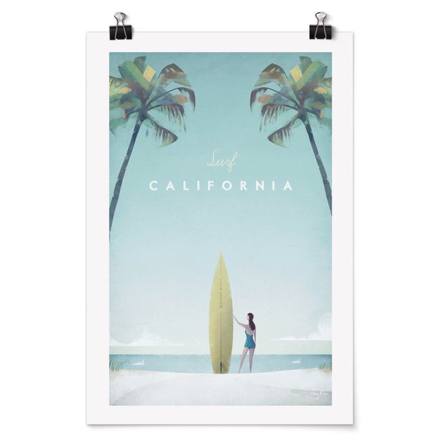 Tableau bord de mer Poster de voyage - Californie