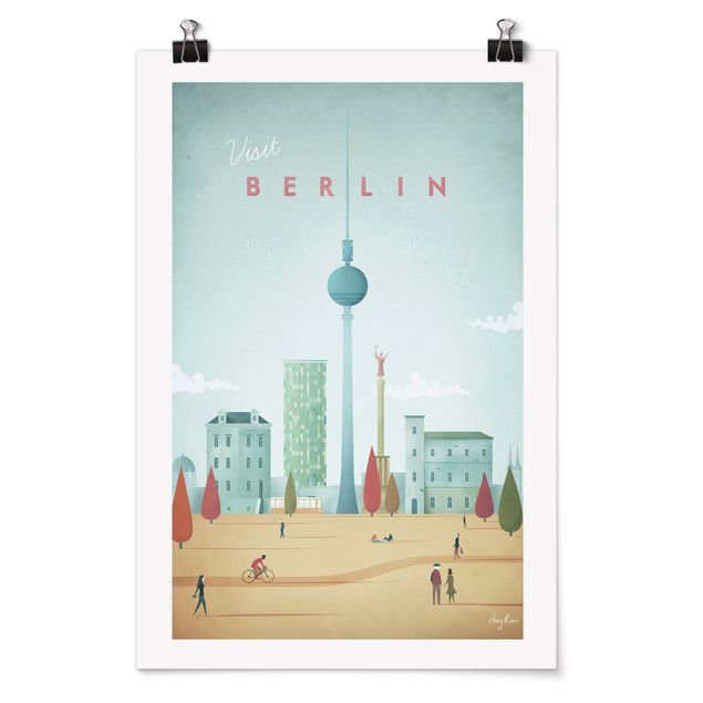 Poster retro Poster de voyage - Berlin