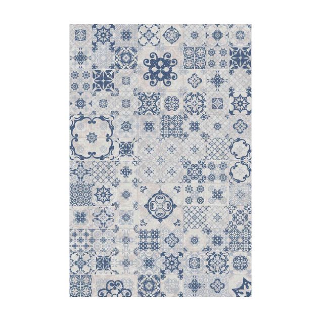 tapis modernes Carreaux de Céramique Agadir Bleu