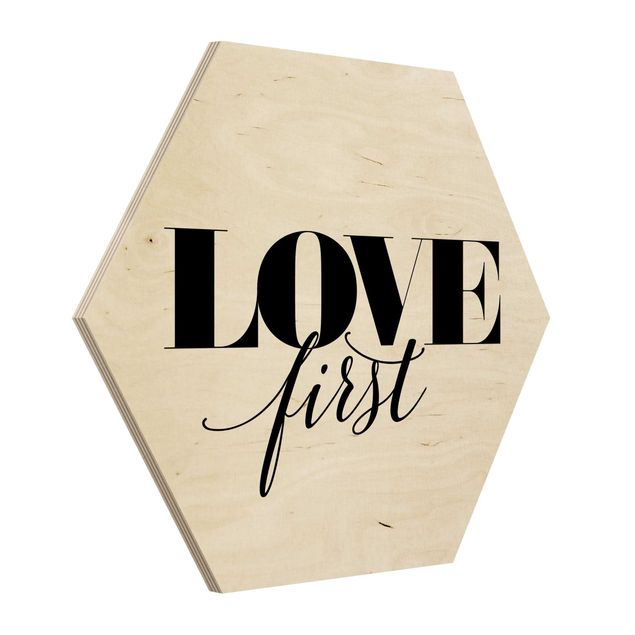 Tableaux en bois Love First