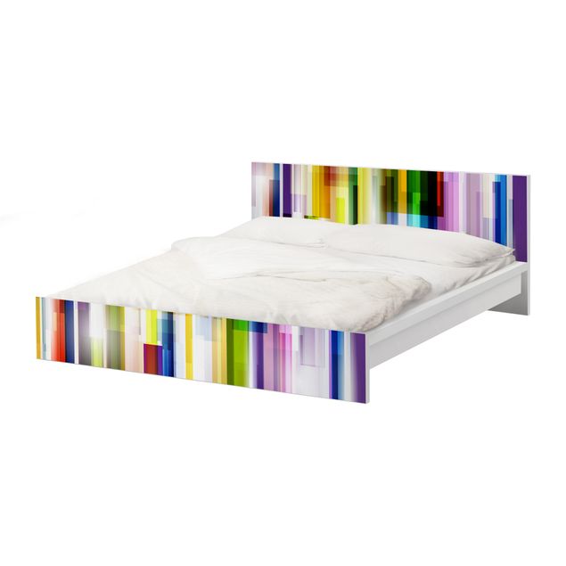 Papier adhésif pour meuble IKEA - Malm lit 180x200cm - Rainbow Cubes