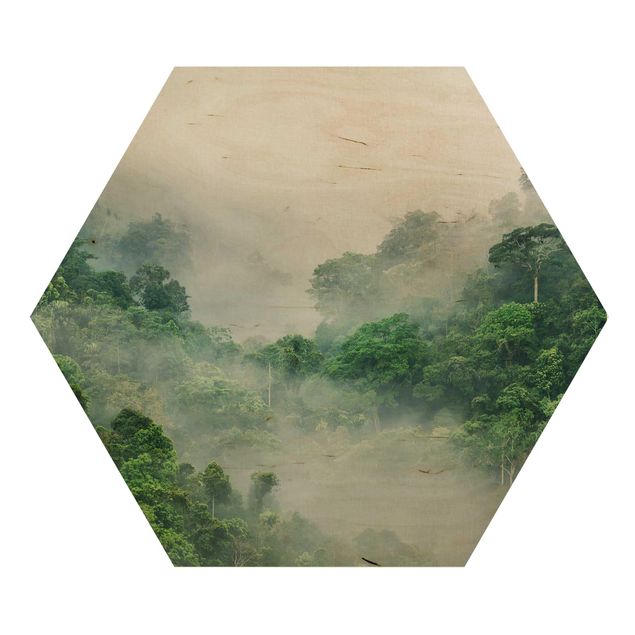 Impression sur bois Jungle dans le brouillard