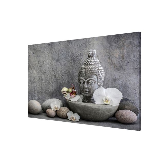 Tableaux moderne Bouddha Zen, Orchidée et Pierre