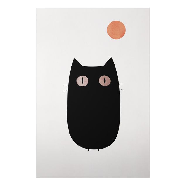 Tableau chat Illustration d'un chat noir