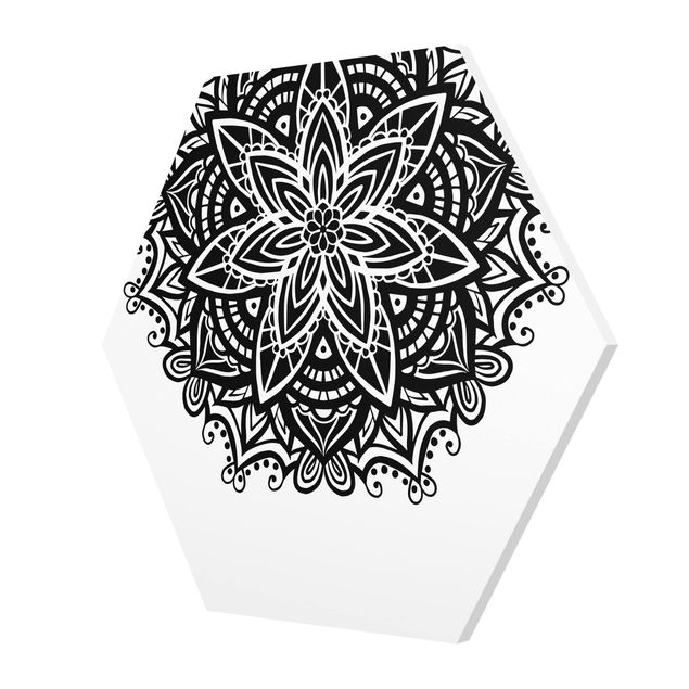 Tableaux muraux Mandala Fleur avec cœur