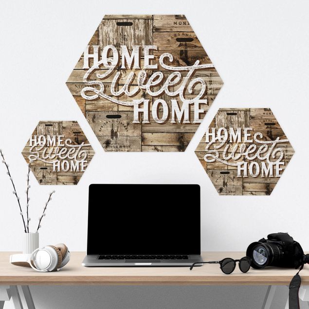 Hexagone en forex - Home sweet Home Wooden Panel
