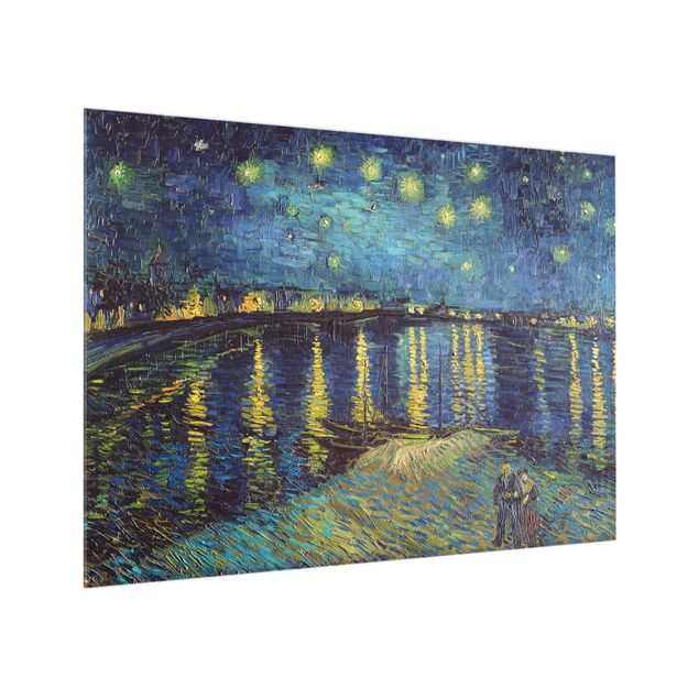 Tableau en pointillisme Vincent Van Gogh - Nuit étoilée au-dessus du Rhône