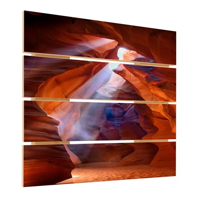 Impression sur bois - Play Of Light In Antelope Canyon