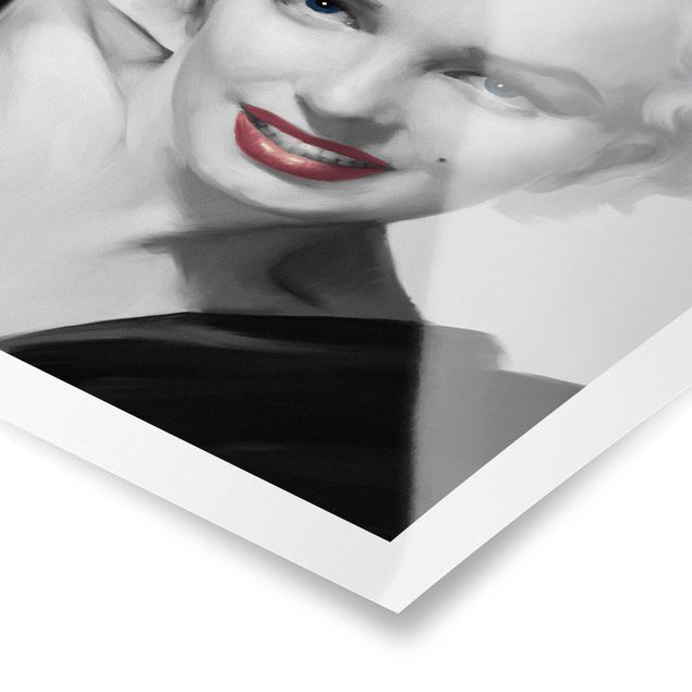 Tableaux noir et blanc Marilyn sur le canapé