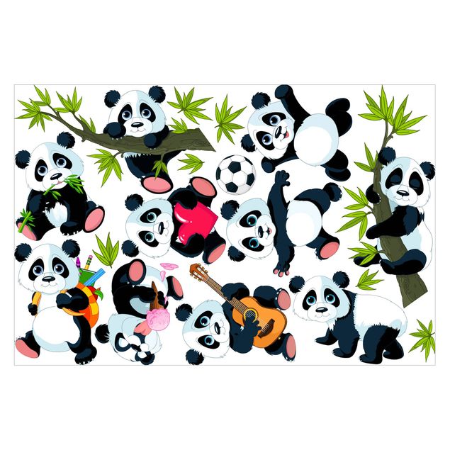 Film adhésif décoratif Panda Lot grand