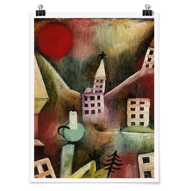 Tableaux abstraits Paul Klee - Village détruit