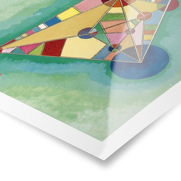 Affiche abstrait Wassily Kandinsky - Variété dans le triangle