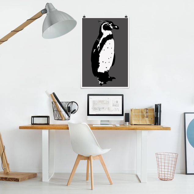 Posters en noir et blanc No.TA5 Penguin