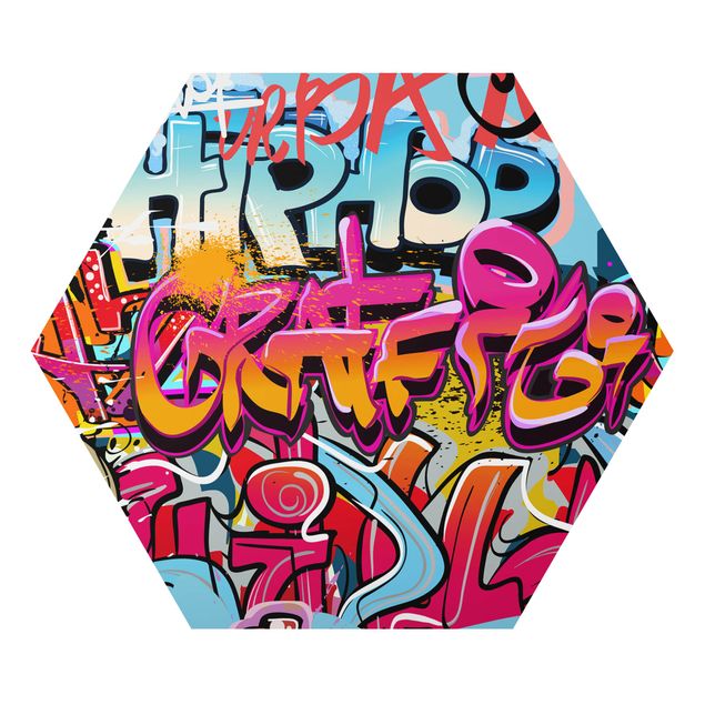 Tableau multicolor Hip Hop Graffiti