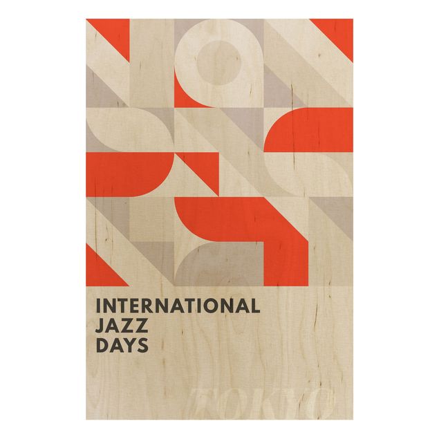 Tableaux en bois avec citations Jazz Days Tokyo