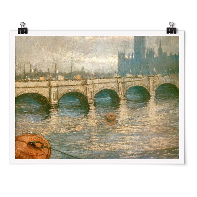 Tableaux Londres Claude Monet - Pont de la Tamise et Parlement à Londres