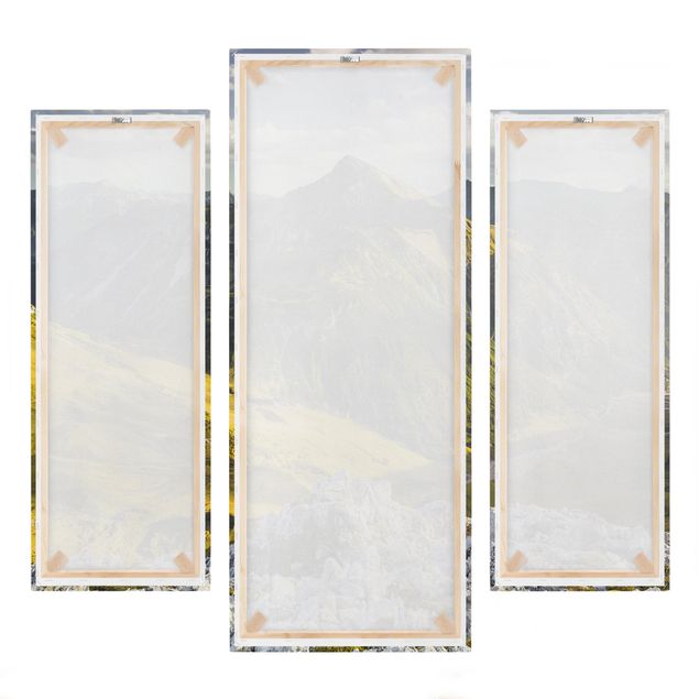 Tableau moderne Montagnes et vallée des Alpes Lechtal au Tyrol