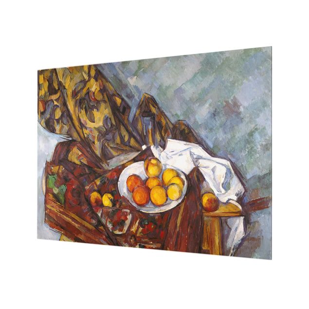 Fonds de hotte Paul Cézanne - Nature morte, rideau de fleurs et fruits