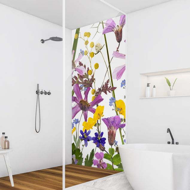 Panneau mural salle de bain Prairie de fleurs parfumées