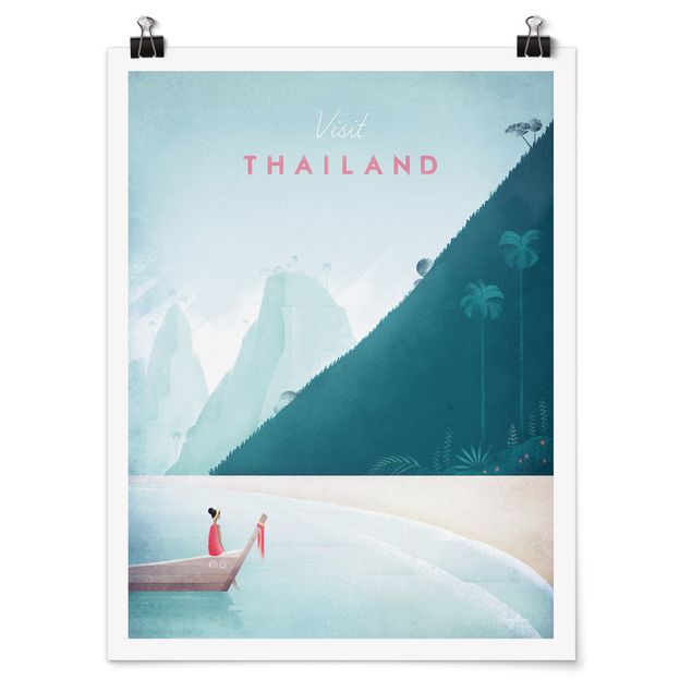 Tableau montagne Poster de voyage - Thaïlande