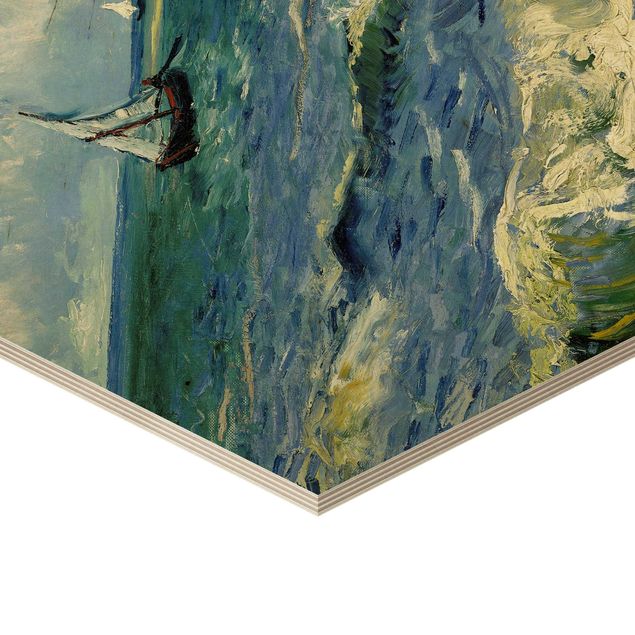 Tableaux en bois avec plage & mer Vincent Van Gogh - Paysage marin près des Saintes-Maries-De-La-Mer