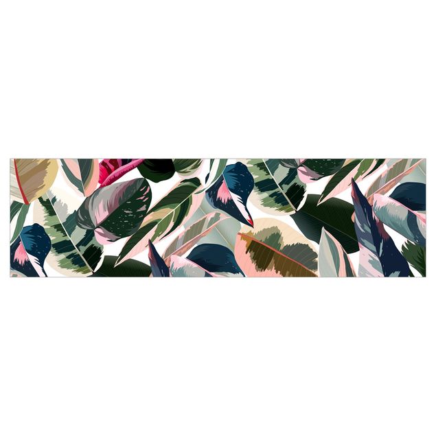 Revêtement mural cuisine - Pink Tropical Pattern XXL