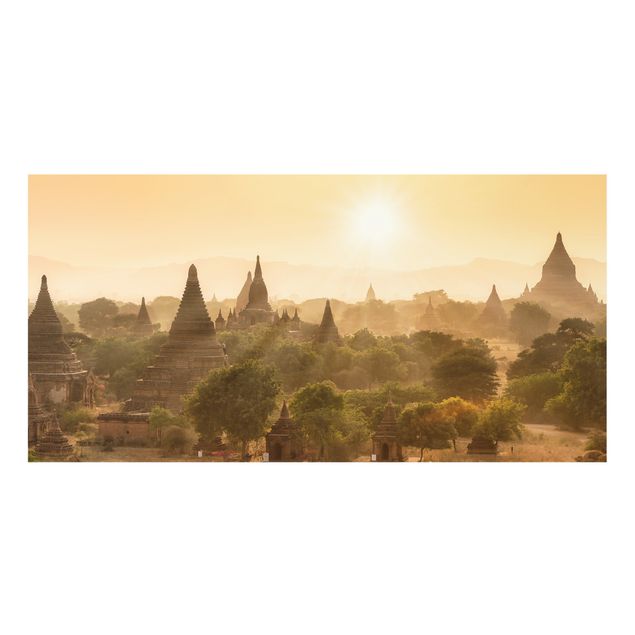 Fonds de hotte - Sun Setting Over Bagan - Format paysage 2:1
