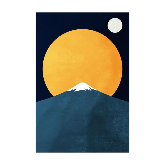 tapis nature Soleil, Lune et Montagne