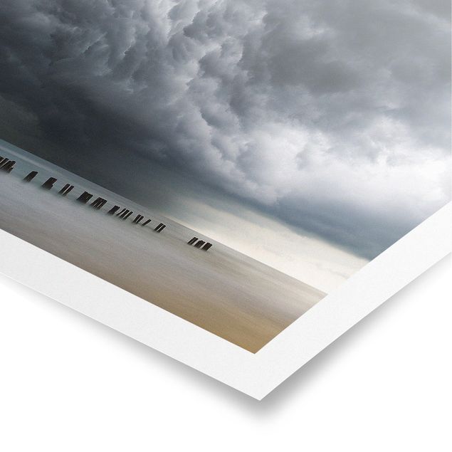 Tableaux modernes Nuages d'orage au-dessus de la mer Baltique