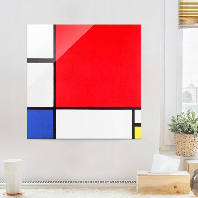 Tableau artistique Piet Mondrian - Composition avec rouge, bleu et jaune