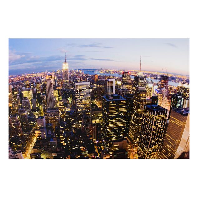Tableaux New York New York Skyline At Night
