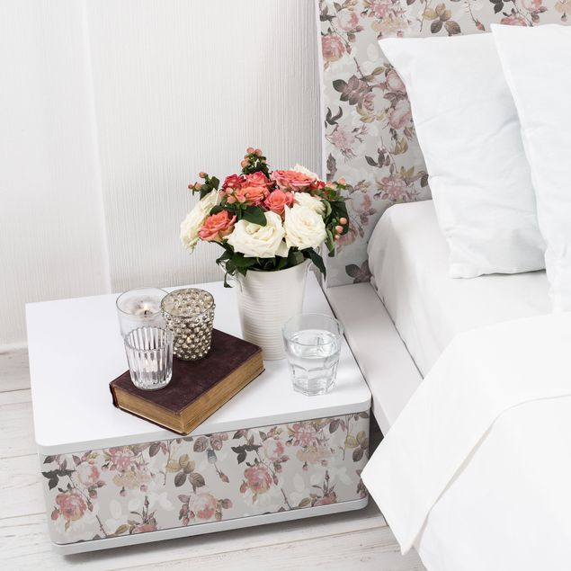 Papier adhésif pour meuble - Vintage Floral Pattern With Roses