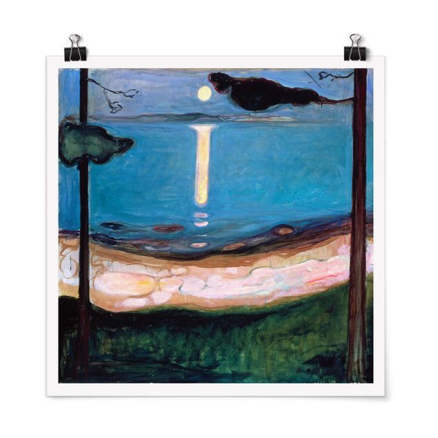 Tableau expressionnisme Edvard Munch - Nuit de lune