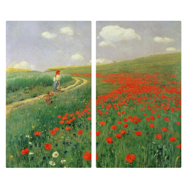 Copie tableaux Pál Szinyei-Merse - Paysage d'été avec un coquelicot en fleur