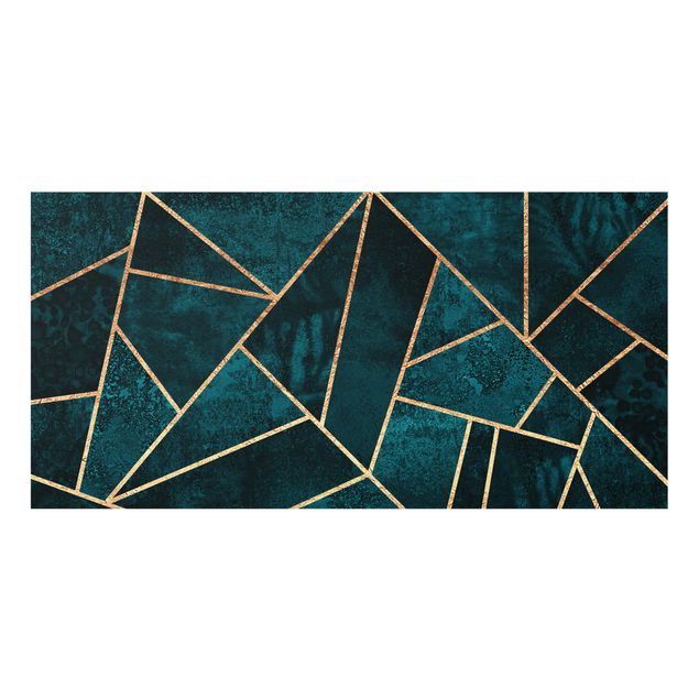 Tableaux de Elisabeth Fredriksson Turquoise foncé avec or