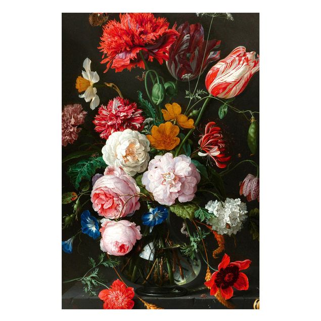 Décorations cuisine Jan Davidsz De Heem - Nature morte avec des fleurs dans un vase en verre