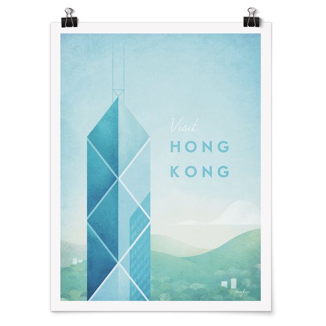 Affiche rétro Poster de voyage - Hong Kong