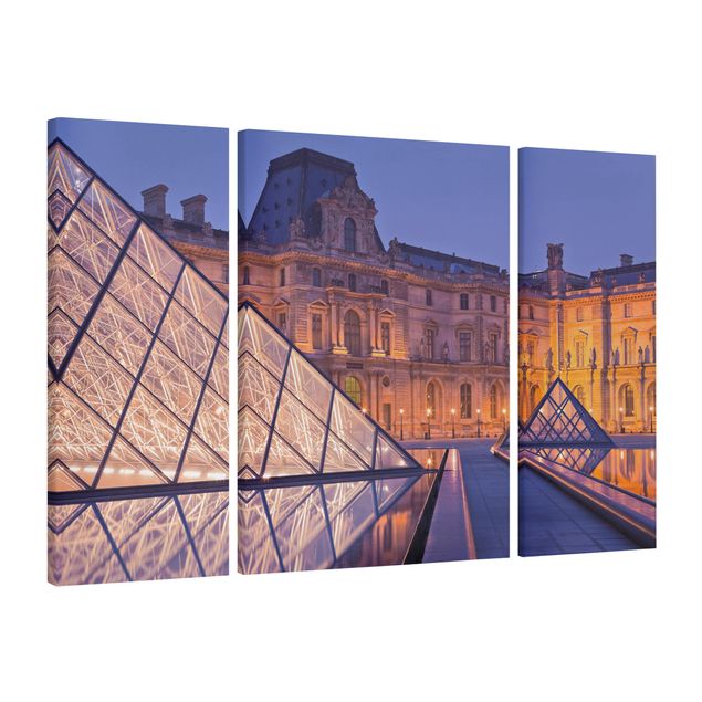 Tableaux moderne Louvre Paris At Night