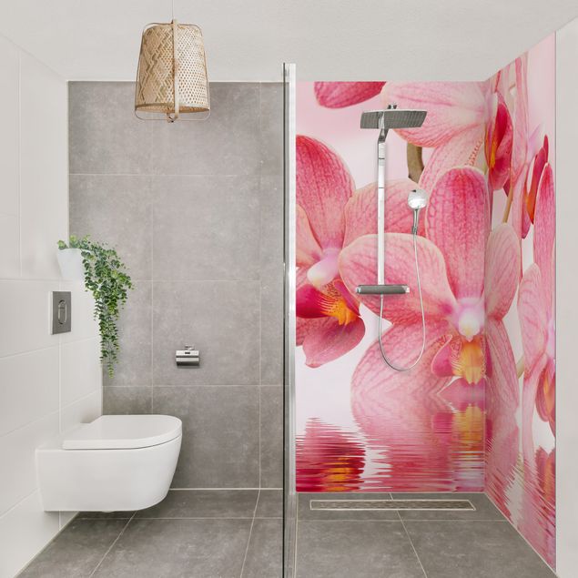 Revêtement mural de douche - Light Pink Orchid On Water