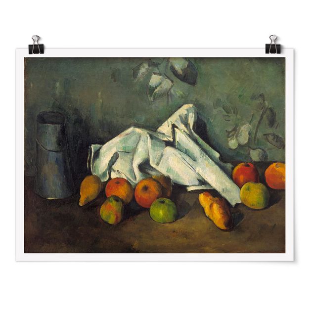 Tableaux Artistiques Paul Cézanne - Nature morte avec bidon de lait et pommes