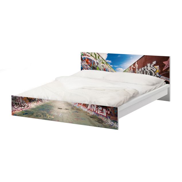 Papier adhésif pour meuble IKEA - Malm lit 140x200cm - Skate Graffiti