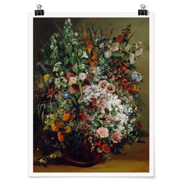 Tableaux modernes Gustave Courbet - Bouquet de fleurs dans un vase